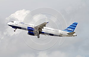 Jetblue airplane taking off