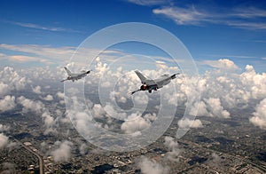 Jetfighter in the sky