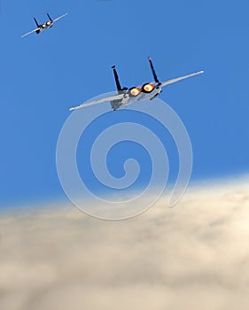 Jetfighters in flight