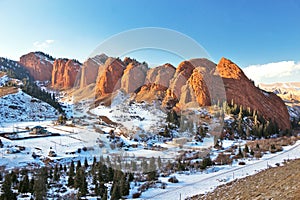 Jeti-Oguz seven bulls rocks, Issyk-Kul, Kyrgyzstan