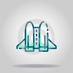 Jetpack icon or logo in  twotone