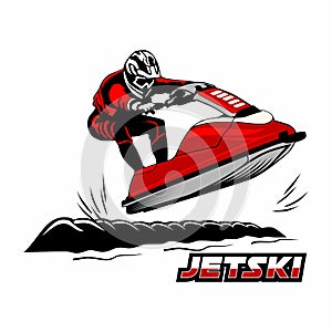 Jetski illustrastion icon