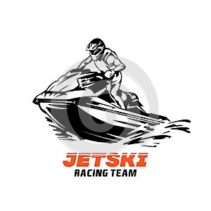 Jetski Racing vector illustration design photo