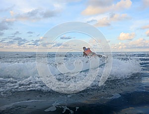 Jetski on the sea. Speed and adrenaline.