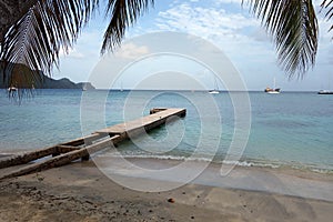 A jetty at admiralty bay, bequia