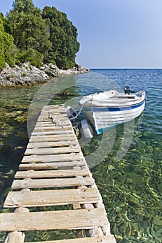 Jetty at Agni, Corfu