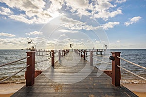 Jetty on the beach of Phu Quoc island, Vietnam