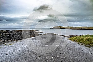 The jetty at Camus Mor at the coastline of north west Skye by Kilmuir - Scotland, United Kingdom