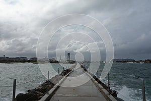 Jetty by cruise ship dock, Florida