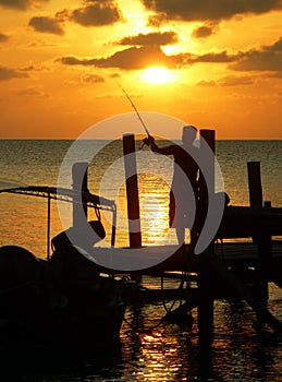 Jetty Fisherman Sunset Sulu Sea