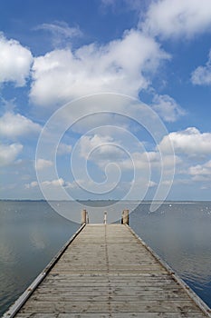 Jetty in Husum,North Sea,North Frisia,Germany