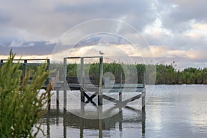 Jetty on Lake Albert, Meningie, South Australia