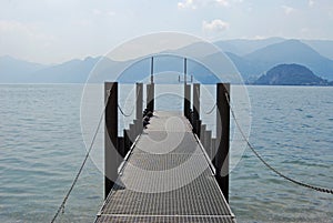 Jetty on Lake Como, Italy