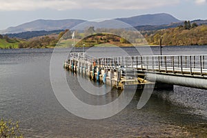 Jetty on lake Windermere, UK