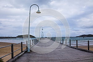 Jetty with lampposts in Coffs Harbour on the East coast of Australia