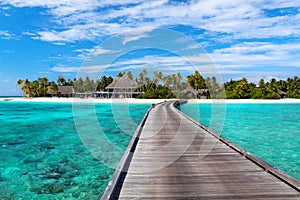 Jetty on Maldives resort