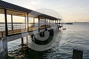 Jetty at Manila Bay during sunset