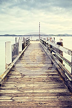 Jetty at Maraetai Beach, Auckland, New Zealand