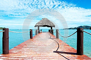 Jetty off Plantation Island, Fiji