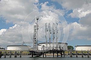 Jetty of an oil storage terminal