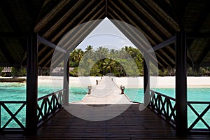 Jetty over the indian ocean