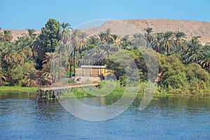 A jetty on the shore of the Nile at Gaafar El-Sadik photo