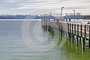 Jetty at Starnberger See Lake in Bavaria