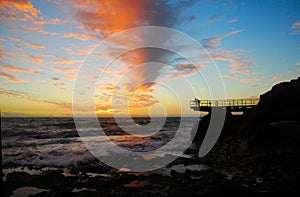 Jetty at sunset