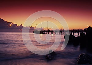 Jetty at sunset