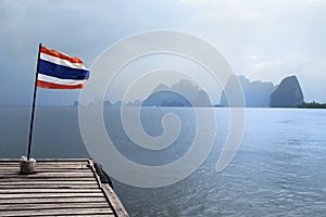 Jetty with Thai Flag
