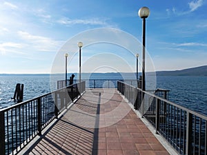 Jetty of Trevignano Romano in Italy