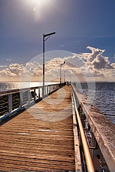 Jetty at wellington point in queensland