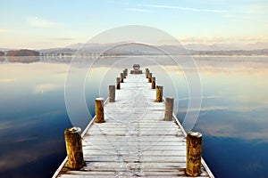 Jetty At Windermere, English Lake District photo