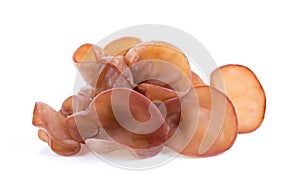 Jew`s ear, Wood ear, Jelly ear isolated on white background