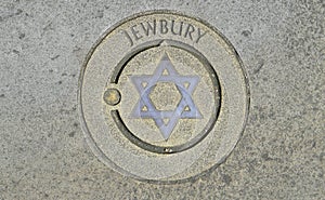 Jewbury cemetery sign