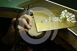 Jewel maker at work