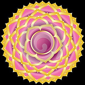 Jewel Medallion like Hindu Chakra of Sahasrara