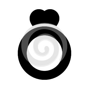 Jewel glyph flat vector icon