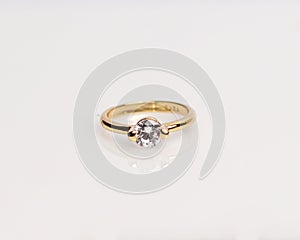 Jewelery ring with diamonds, Engagement ring with gemstones.