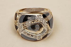 Jewelery ring made of precious metal, such as silver and gold.