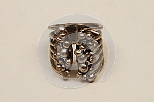 Jewelery ring made of precious metal, such as silver and gold.