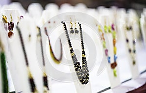 Jewelery showcase in market or mall, store, indian jewelery, neckless, women ornaments