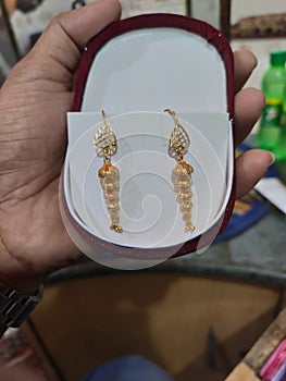 Jewellery earrings gild ornaments photo