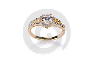 The jewellery ring isolated on the white