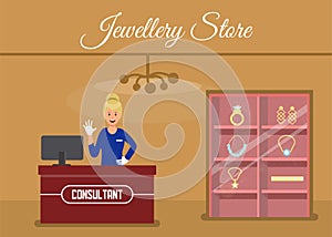 Jewellery Store Service Advertising Flat Banner