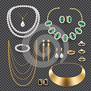Jewelry Accessories Transparent Set