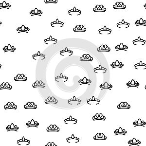 Jewelry Aristocracy Crowns Seamless Pattern Vector photo