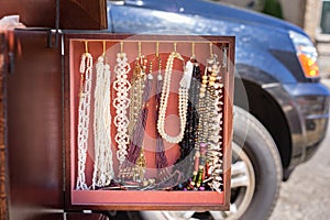 Jewelry being sold by street vendor