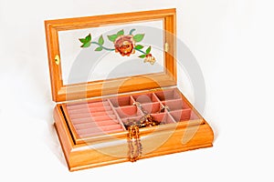 Jewelry box and amber necklace