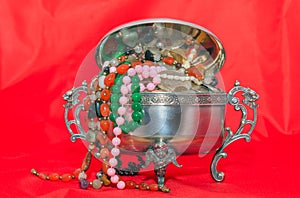 Jewelry box with beads jewelry